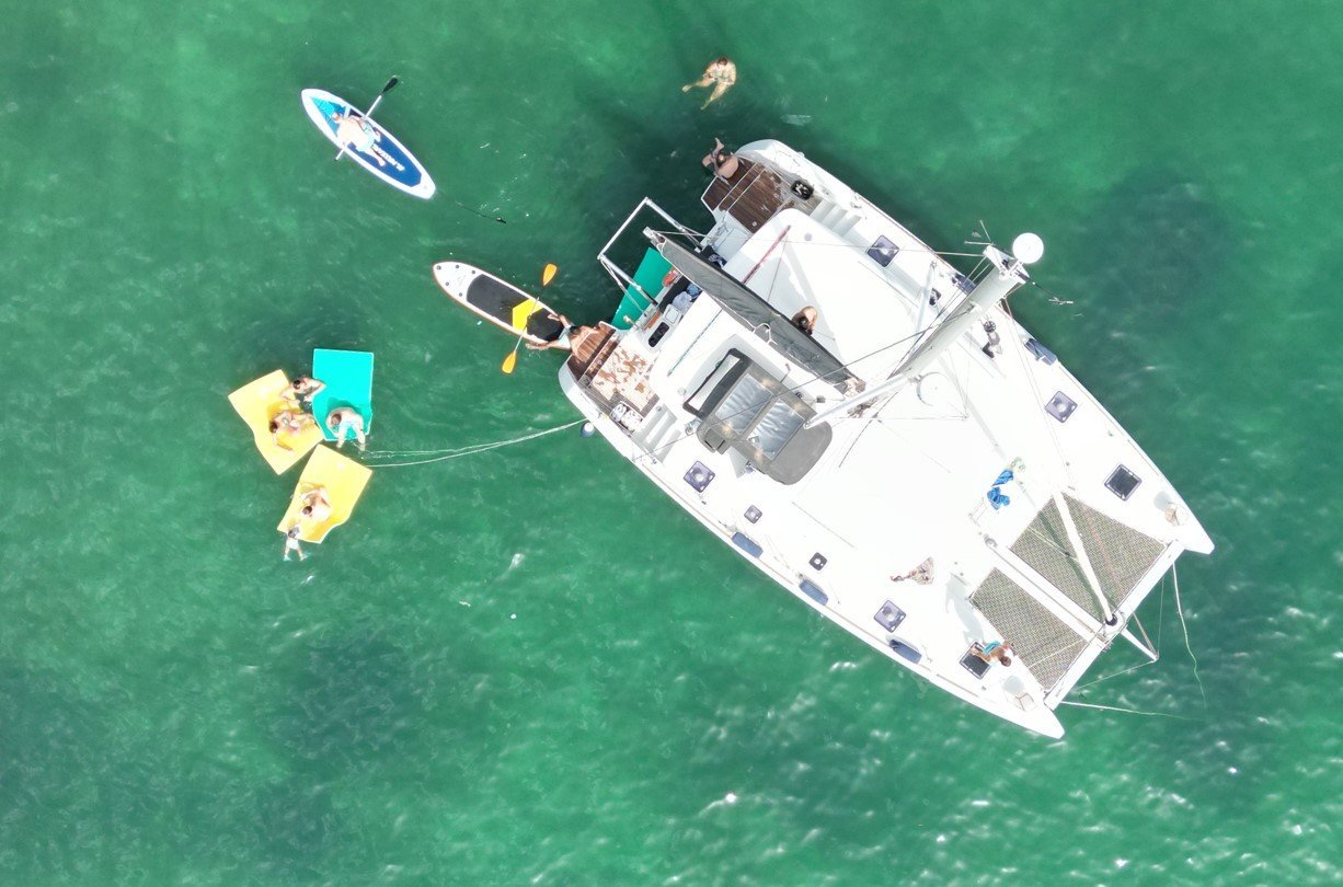 katamaran Drohnenansicht