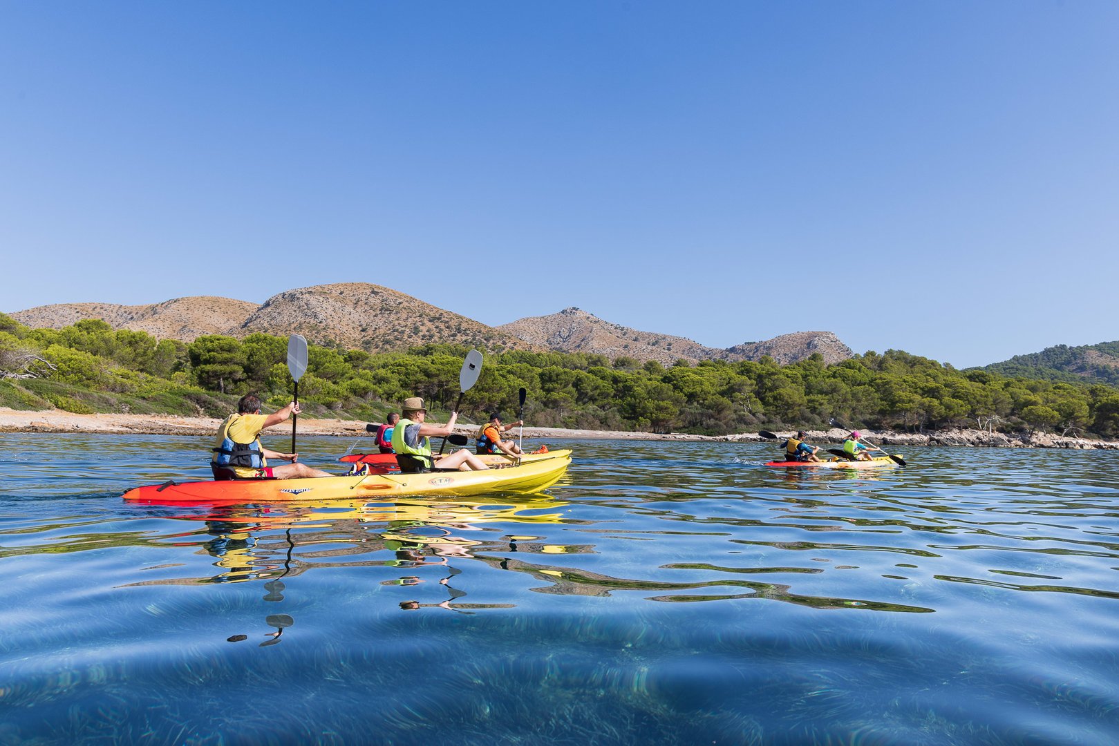 Stopp auf der Kayak Tour in der Bucht von Alcudia