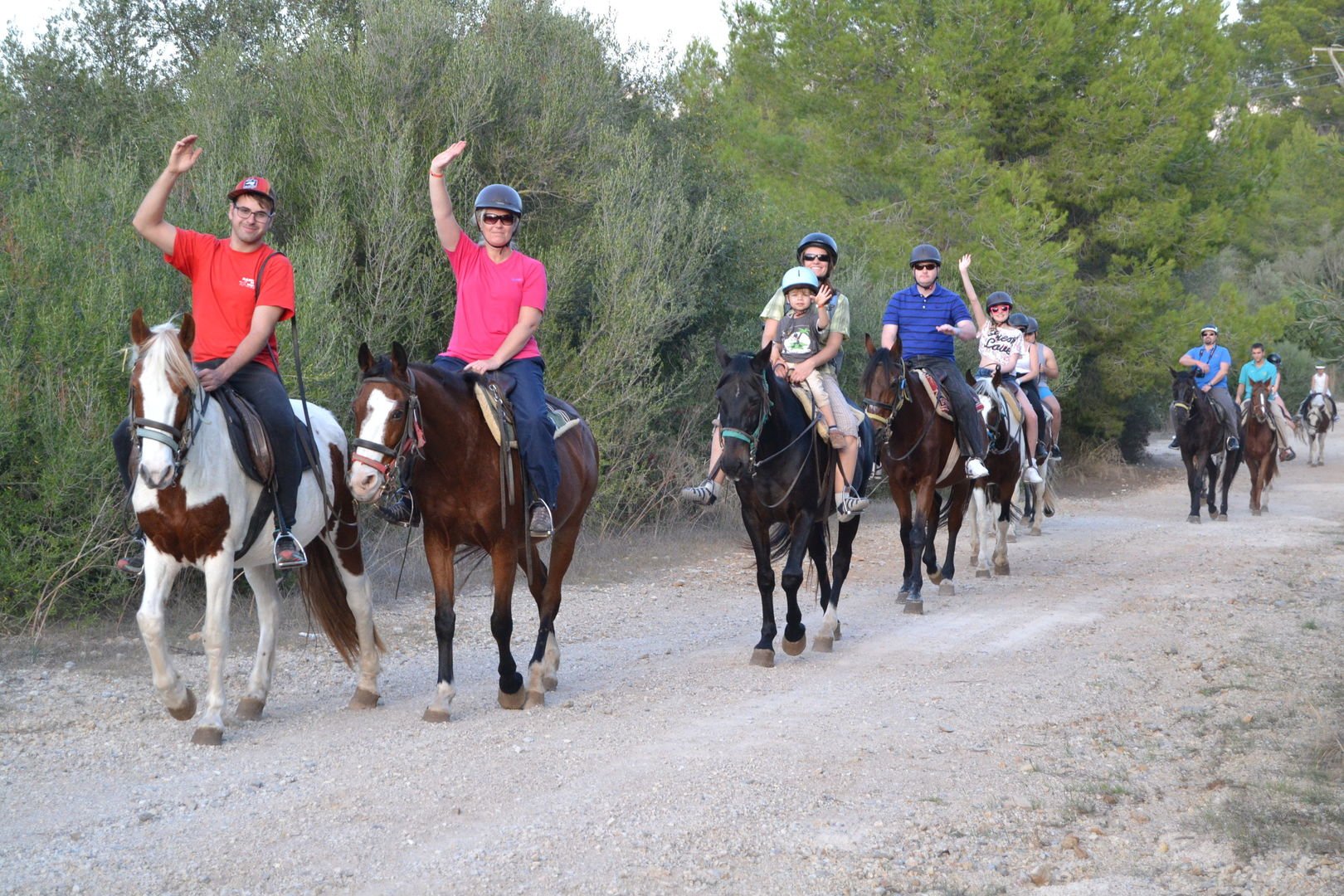 Gruppenreiten auf dem Berg von Alcudia
