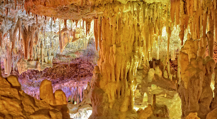 rocks inside cave