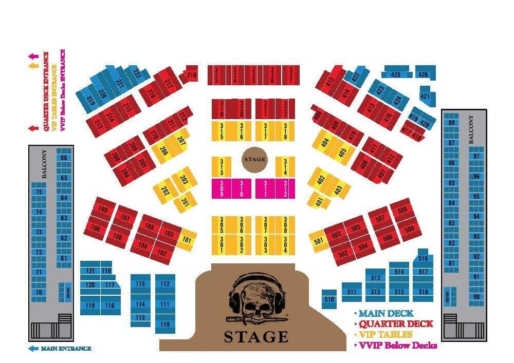 seating plan pirates show mallorca