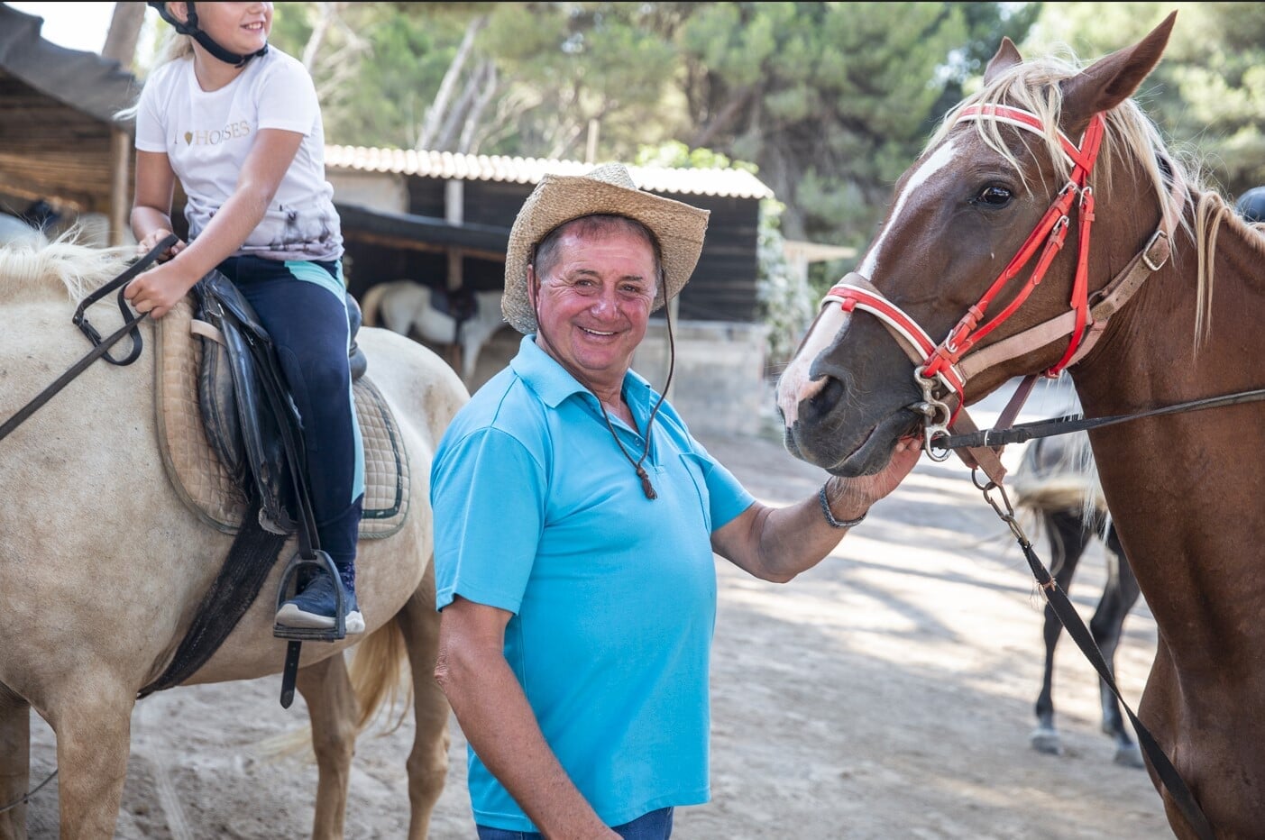 Having fun on a horse riding activity