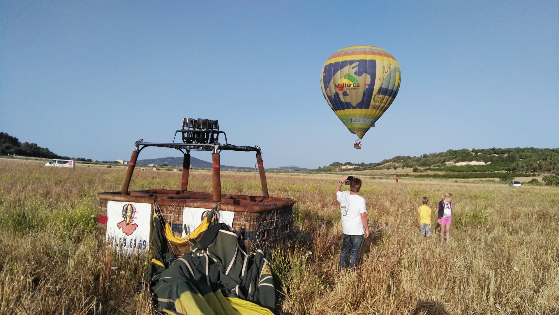 Balloon landing on the field