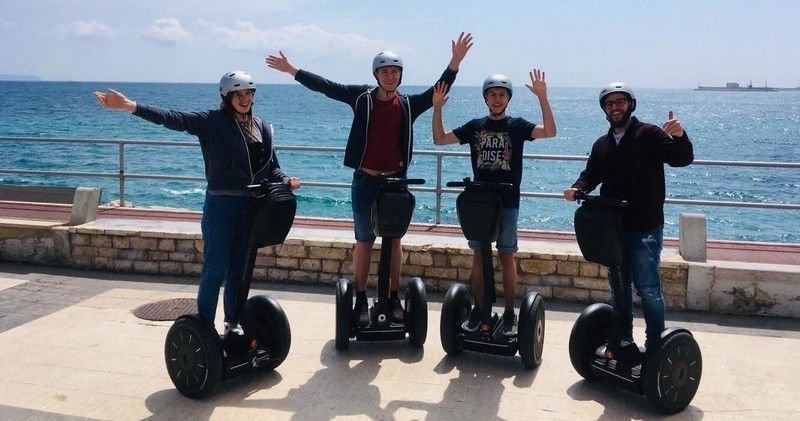 having fun on the segway