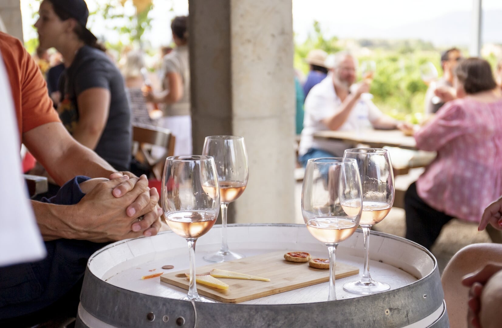 group wine cellar visit