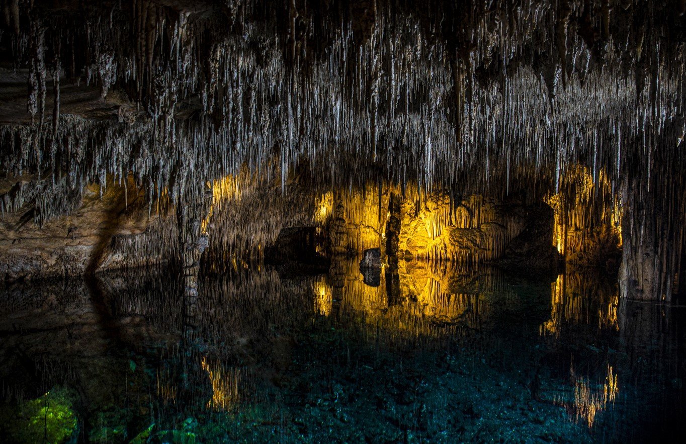 light inside the caves