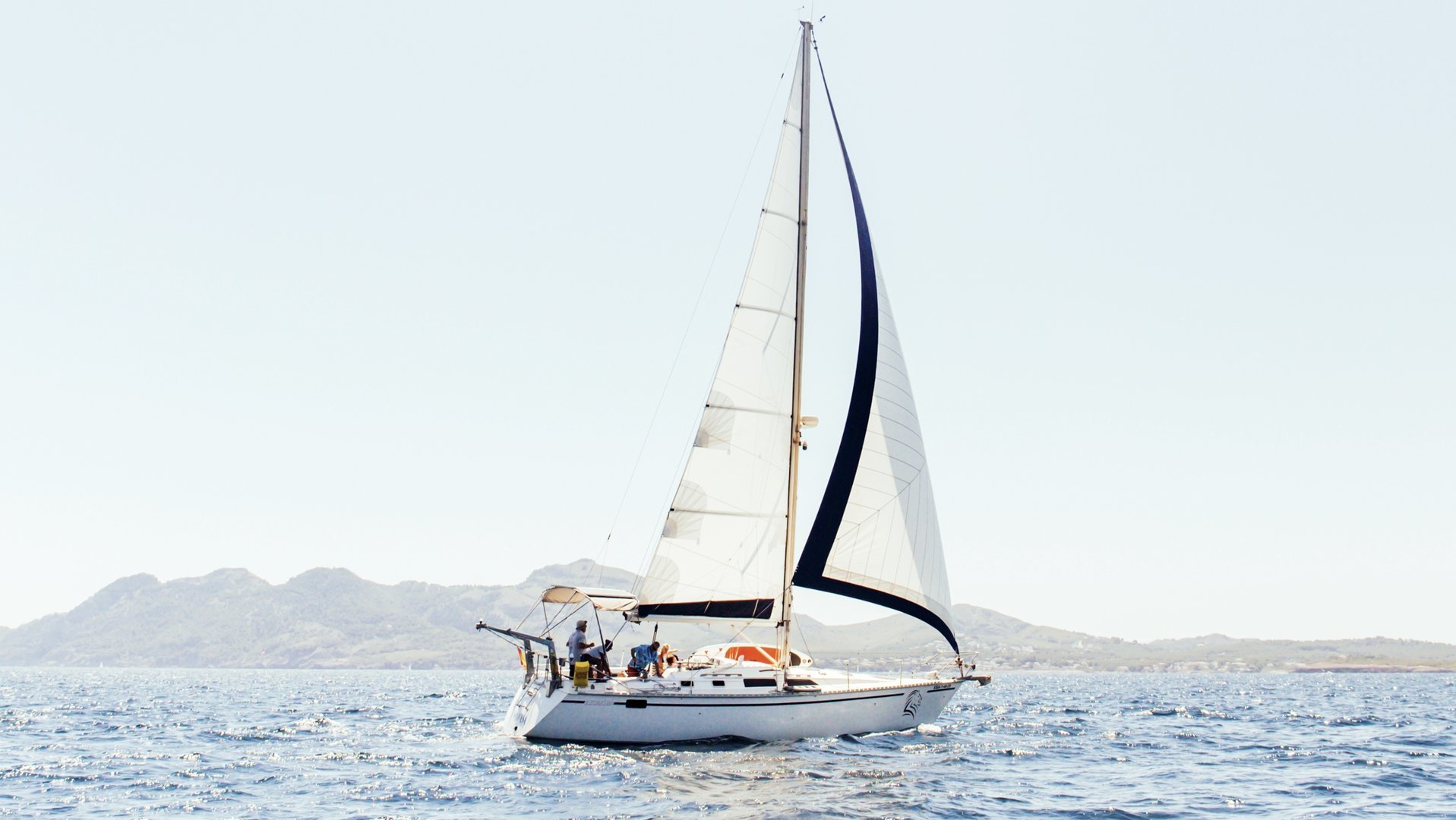 Boat in Pollensa Bay