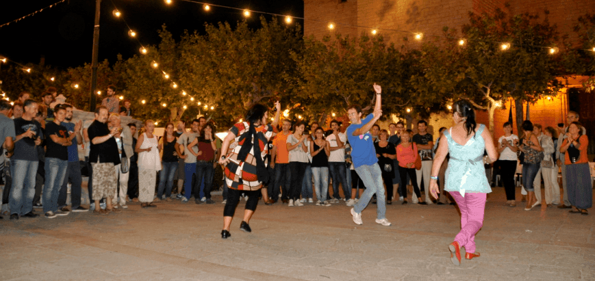 dancing at the evening